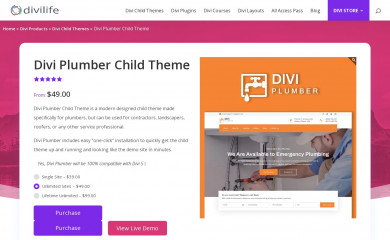 Divi Plumber screenshot