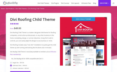Divi Roofing screenshot