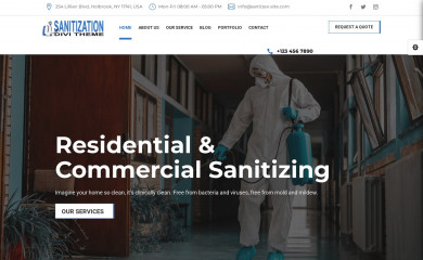 Divi Sanitize & Pest Control Theme screenshot