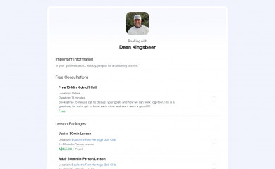 dkgolf.co.nz screenshot