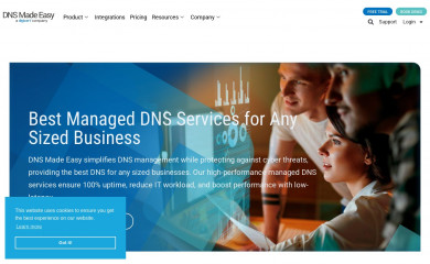 dnsmadeeasy.com screenshot