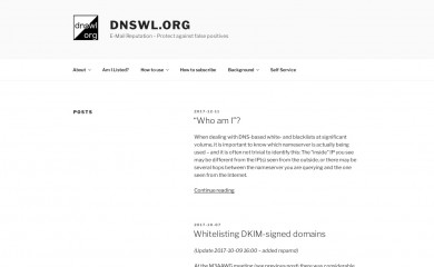 dnswl.org screenshot