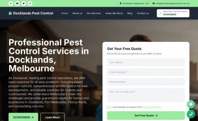 docklandspestcontrol.com.au screenshot