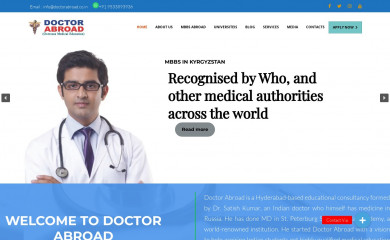 doctorabroad.co.in screenshot