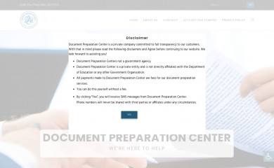 documentpreparationcenter.com screenshot