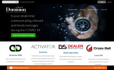 dominiondashboard.com screenshot