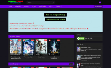 donghuastream.org screenshot