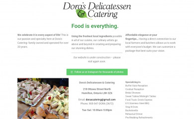 dorascatering.com screenshot