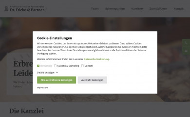 dr-fricke-partner.de screenshot