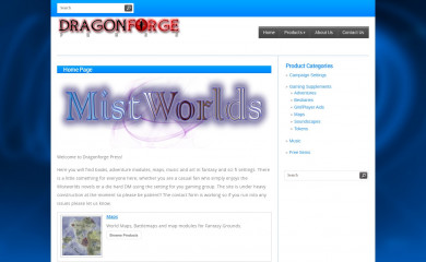 dragonforgepress.com screenshot