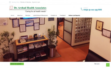 drarshadhealthassociates.com screenshot