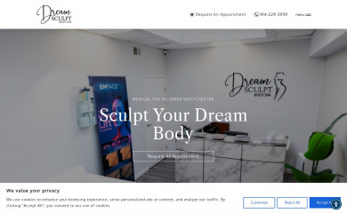 dreamsculptbodyspa.com screenshot