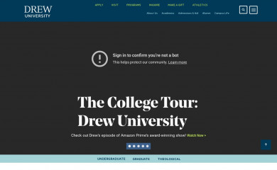 drew.edu screenshot
