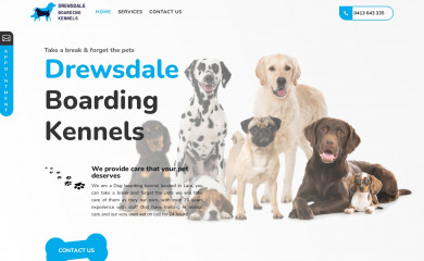 drewsdaleboardingkennels.com.au screenshot