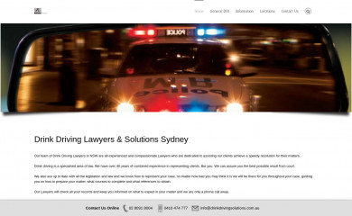 drinkdrivinglawyers.net.au screenshot