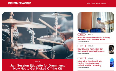 drummerworld.com screenshot