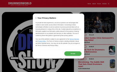 drummerworld.com screenshot