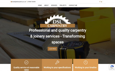dslcarpentry.co.uk screenshot