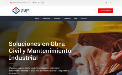 dsmproyectos.com screenshot