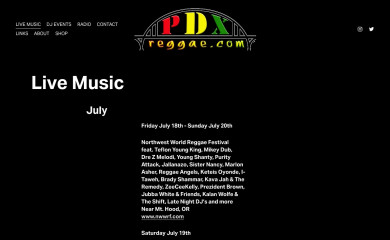 eugreggae.com screenshot