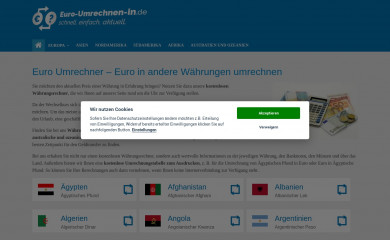euro-umrechnen-in.de screenshot