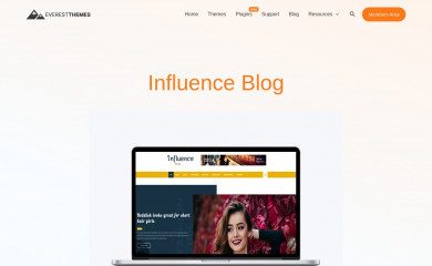 Influence Blog screenshot