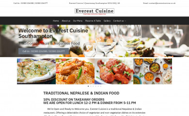 everestcuisine.co.uk screenshot