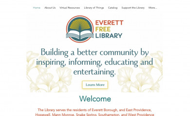 everettlibrary.org screenshot