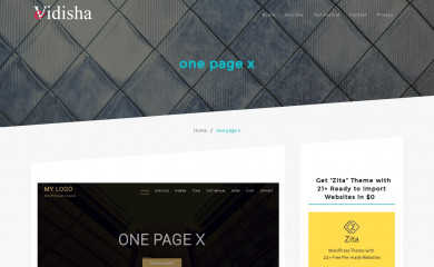 http://www.evidisha.com/one-page-x/ screenshot