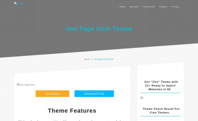 One Page Club screenshot
