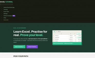 excel-tutorial.com screenshot