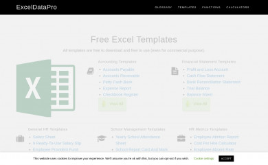 exceldatapro.com screenshot