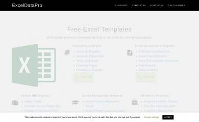 exceldatapro.com screenshot