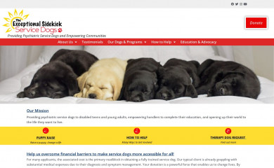 exceptionalsidekick.org screenshot