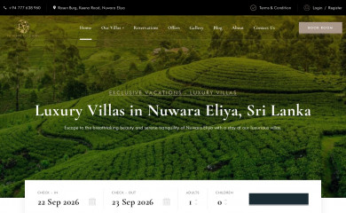 exclusivevacations.lk screenshot