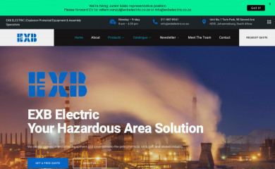 exbelectric.co.za screenshot