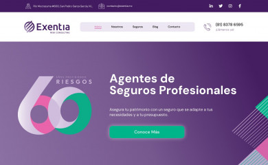 exentia.mx screenshot