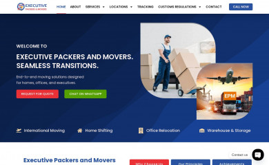 executivepackers.com screenshot