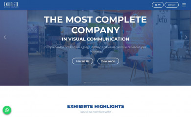exhibirte.com screenshot