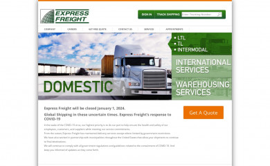 express-freight.com screenshot