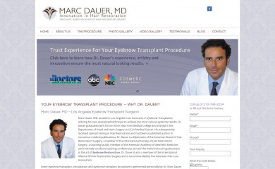 eyebrowtransplantmd.com screenshot