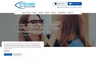 eyecarepalatine.com screenshot