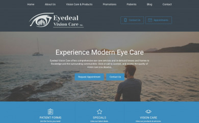 eyedealvisioncarebrevard.com screenshot