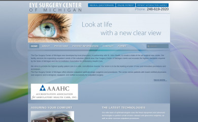 eyesurgerycentermi.com screenshot