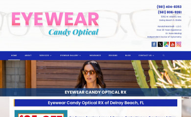 eyewearcandy.com screenshot