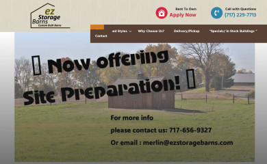 ezstoragebarns.com screenshot
