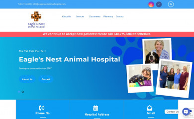 eaglesnestanimalhospital.com screenshot