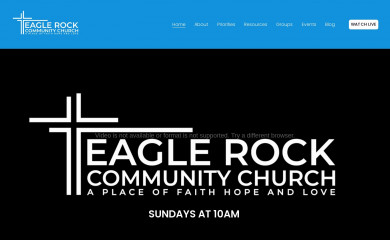 eaglerockcovenantchurch.org screenshot