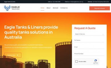 eagletanks.com.au screenshot