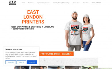 eastlondonprinters.com screenshot